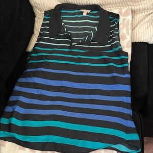 Banana Republic Striped Sleeveless Top - Blue and Green